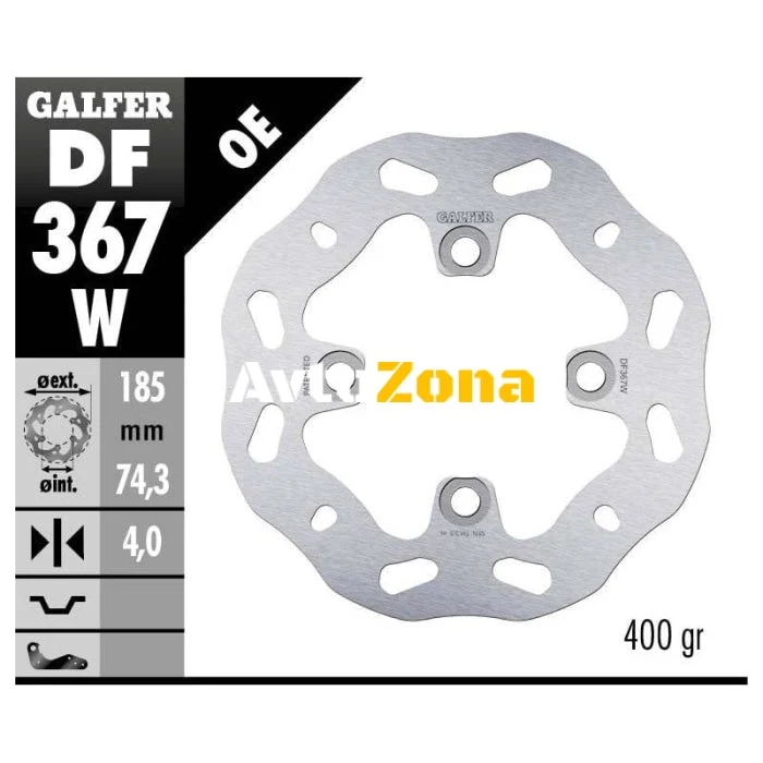 Galfer WAVE FIXED DISC Disc spate WAVE FIXED 185x4mm DF367W