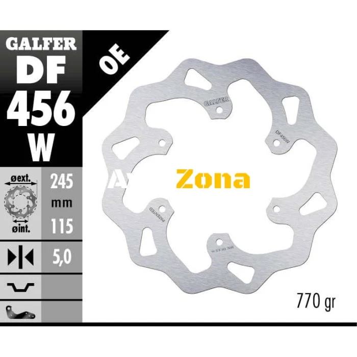 Galfer WAVE FIXED DISC WAVE FIXED DISC WAVE FIXED 245x5mm DF456W disc spate