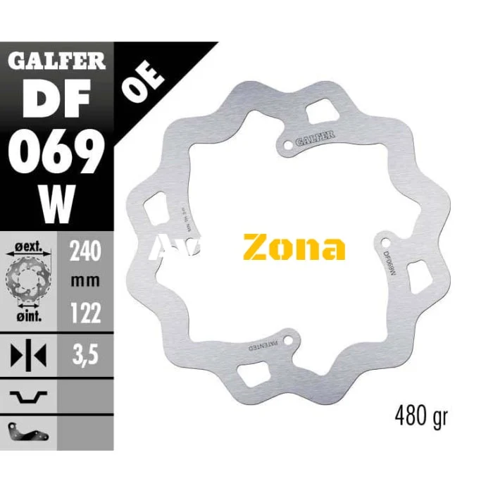 Galfer WAVE FIXED DISC WAVE FIXED 240x3,5mm DF069W disc spate