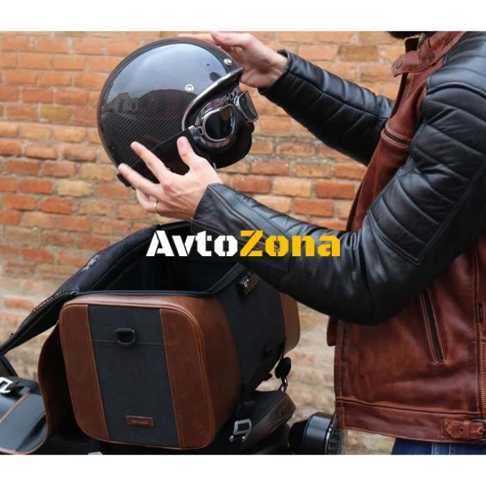 Geantă moto din piele SHAD SR28 CAFE RACER