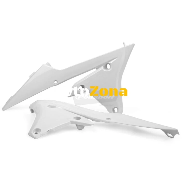 Huse din plastic pentru radiator Polisport Yamaha YZ125/250 -2001-14 WHITE