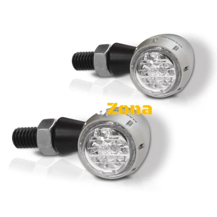 Indicatoare de direcție LED pentru motociclete BARRACUDA S-LED B-LUX SILVER