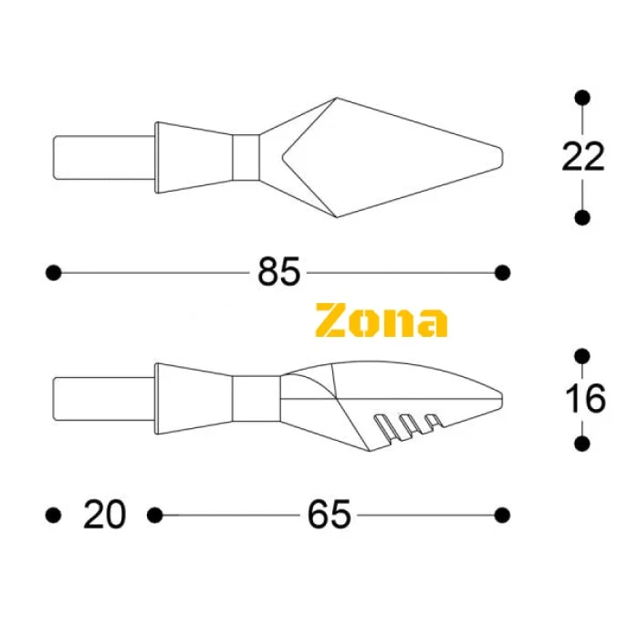 Indicatoare de direcție LED pentru motociclete BARRACUDA X-LED B-LUX SILVER