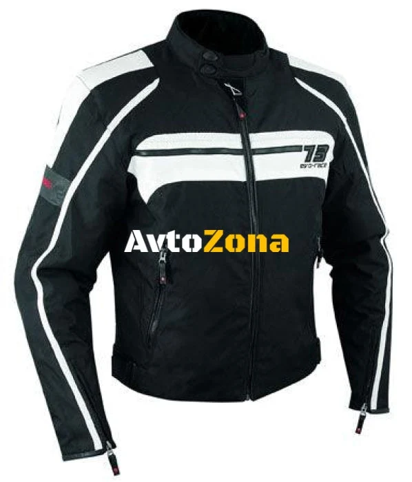 Jachetă de motocicletă din material textil -PRO TIME 73 WHITE