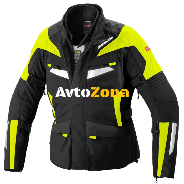 Jachetă motocicletă din material textil SPIDI Alpentrophy H2Out Galben fluo