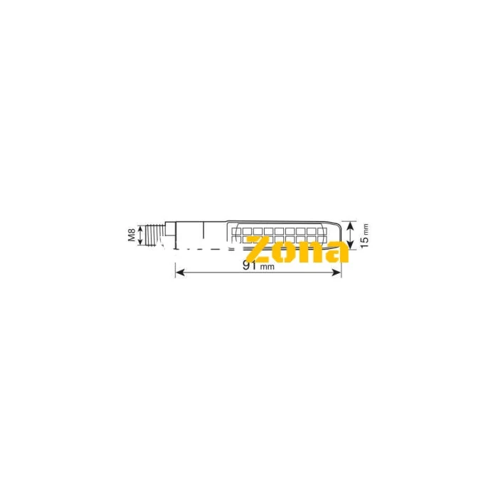 Lumini intermitente cu LED spate Victory 91623