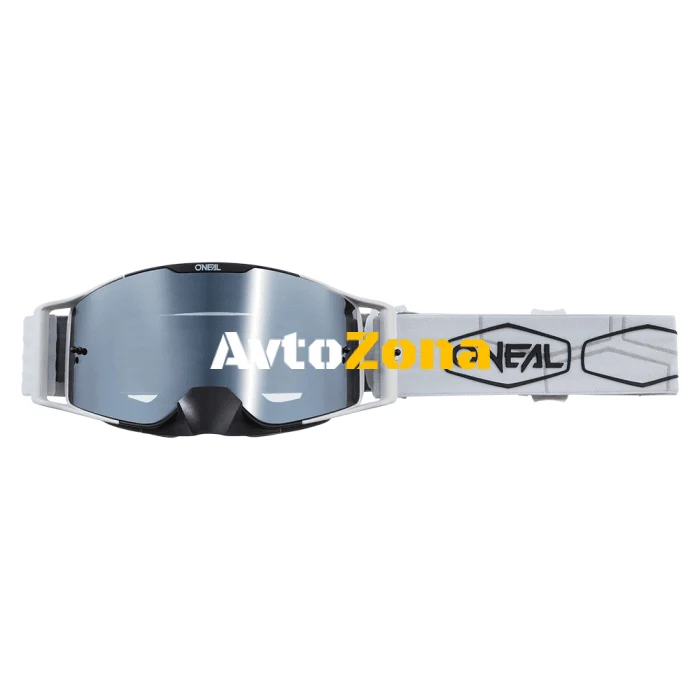 Ochelari Motocross O`NEAL B-30 HEXX V.22 BLACK/WHITE - SILVER MIRROR