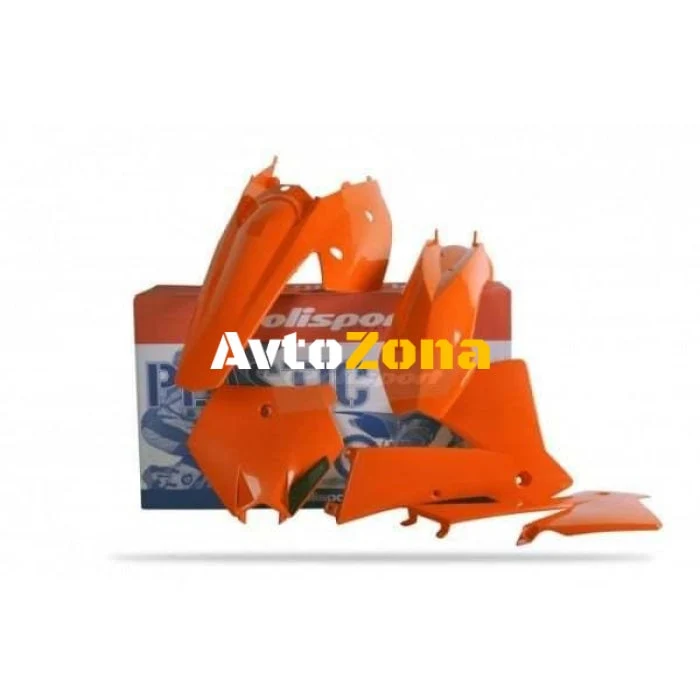 Plastic MX Replica Kit POLISPORT pentru KTM 85 SX 2006-12 Orange