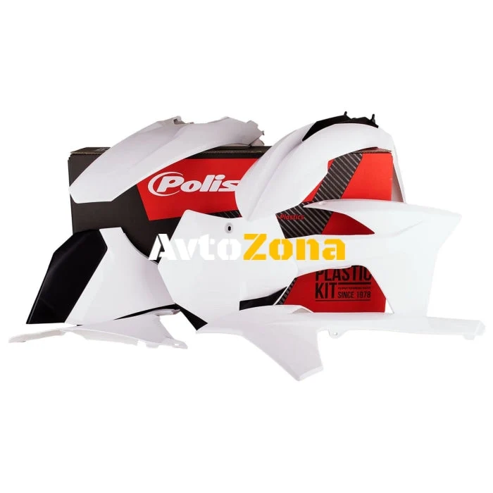 Plastmas MX Replica kit POLISPORT pentru KTM 85 SX 2018-21 Alb