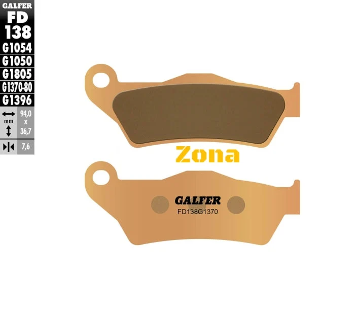 Plăcuțe față pentru motociclete Galfer SINTERED COMPOUND FD138G1370
