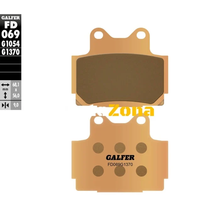 Plăcuțe pentru motociclete Galfer SINTERED COMPOUND FD069G1370 față / spate