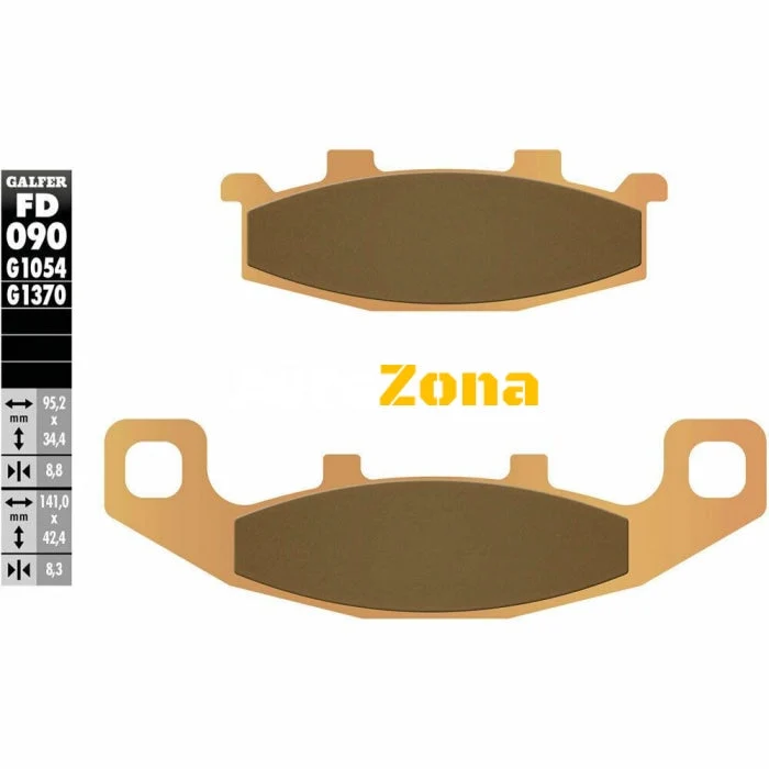 Plăcuțe pentru motociclete Galfer SINTERED COMPOUND FD090G1370 față / spate