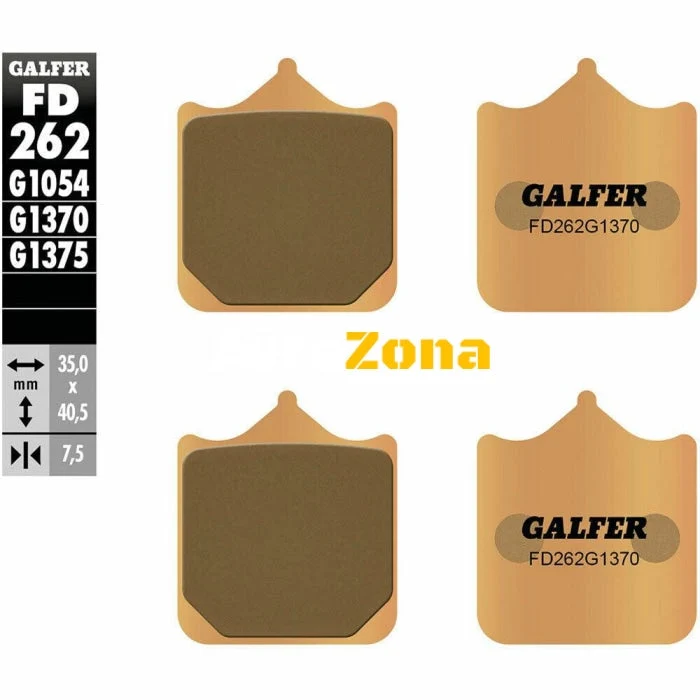 Plăcuțe pentru motociclete Galfer SINTERED COMPOUND FD262G1370 față / spate