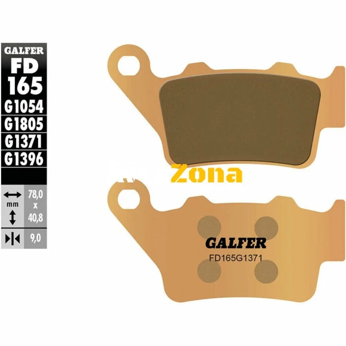 Plăcuțe spate pentru motociclete Galfer SINTERED COMPOUND FD165G1371