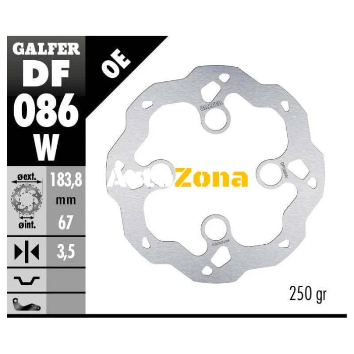 Preden Disc cu spirale Galfer WAVE FIXED 183.8x3mm DF086W