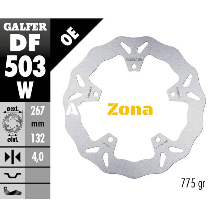 Preden Disc cu spirale Galfer WAVE FIXED 267x4mm DF503W