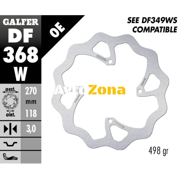 Preden Spirachen disc Galfer DISC WAVE FIXED 270x3mm DF368W