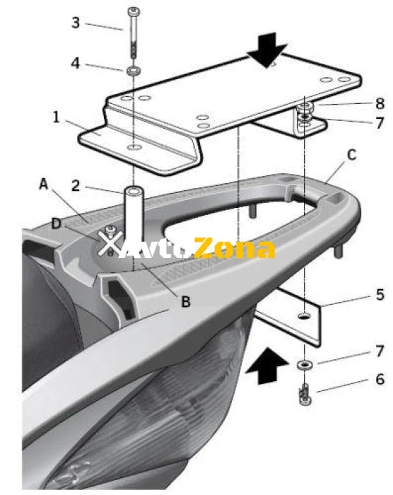 SHAD H0SH30ST kit de montare în valiză
