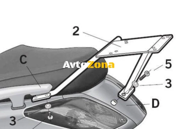 SHAD Y0XM25ST kit de montare în valiză