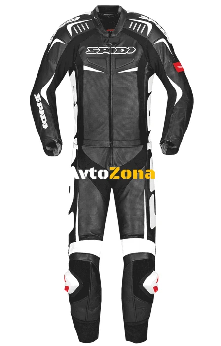 SPIDI TRACK TOURING BLACK/WHITE două piese din piele motocicletă cam echipa