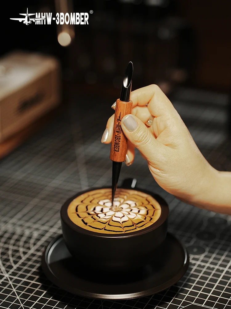 MHW-3BOMBER Coffee Art Needle 152mm (Black & Red Rosewood)