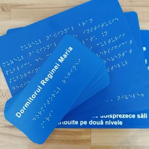 Plăcuțe text Braille printate 3D