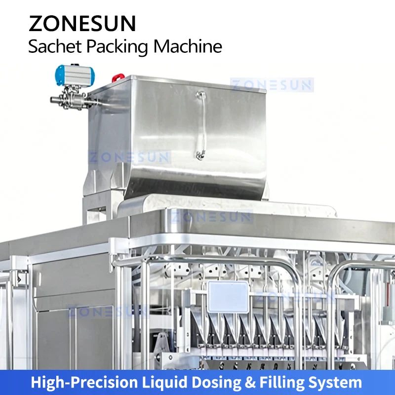 ZONESUN ZS-520BY Multi-Lane VFFS Stick Pack Machine Liquid Sachet Packaging