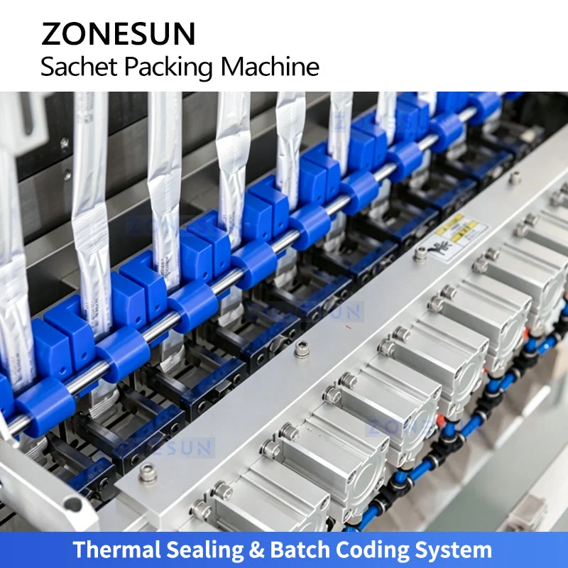 ZONESUN ZS-520BY Multi-Lane VFFS Stick Pack Machine Liquid Sachet Packaging