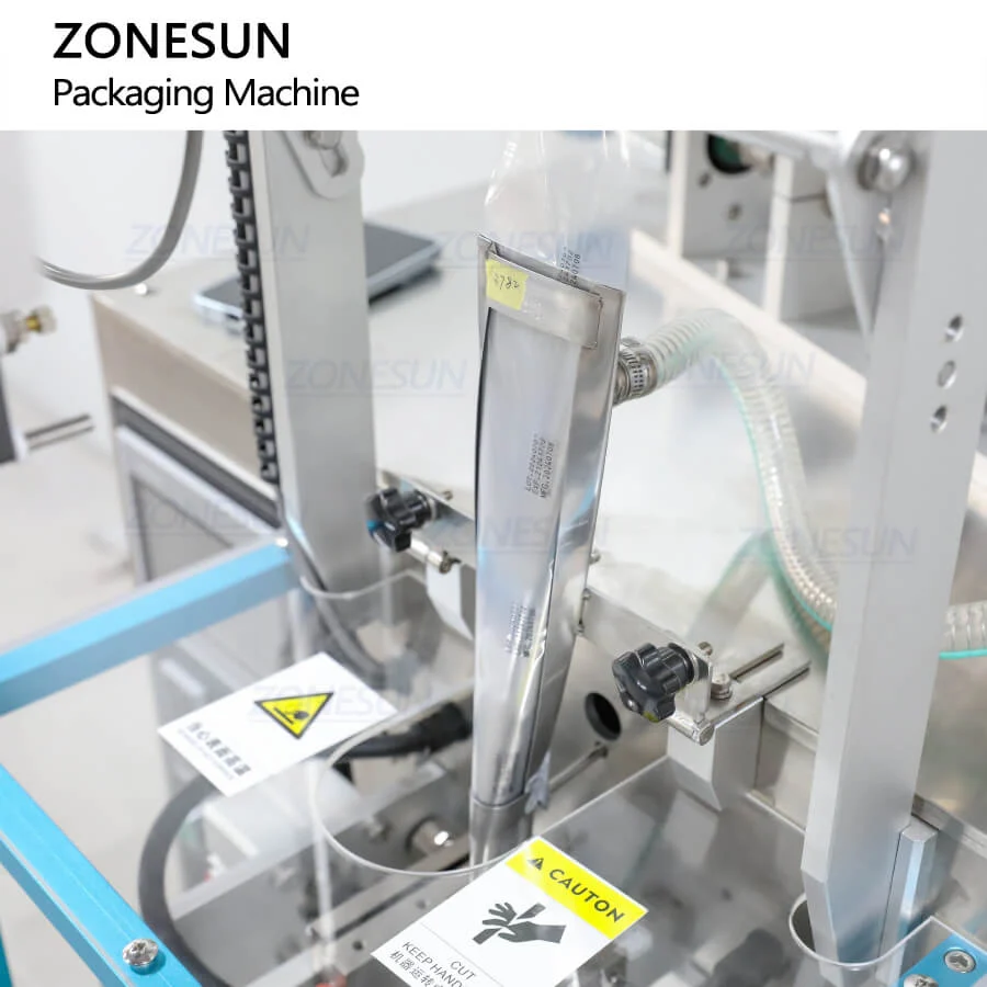 ZONESUN ZS-FS240LS VFFS VFFS PUTON POMP POMP NUTRIȚIONALE SAUCE DE MIERE SACHET SECHET PASTE