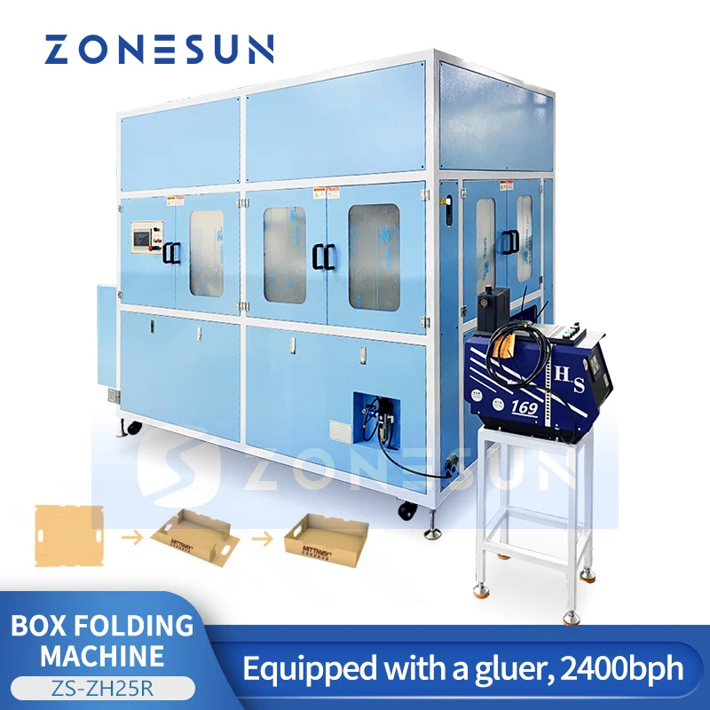 ZONESUN ZS-ZH25R Box Folding Machine Mailing Cartons Logistics & E-Commerce