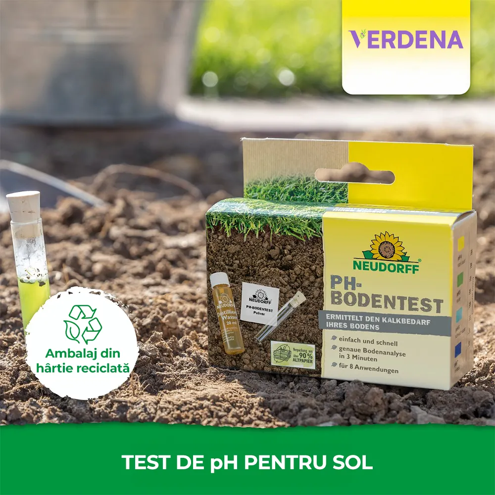 Test de pH pentru Sol, 1 Set, Determinare Rapida si Usoara pH-ului si Necesitatilor de Calcar, NEUDORFF