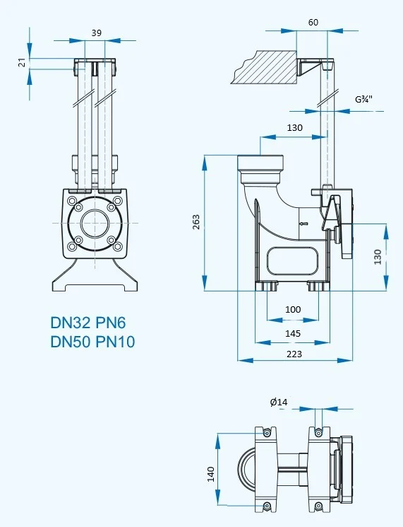 Duty 50 - DN50 PN10 Picior de cuplare