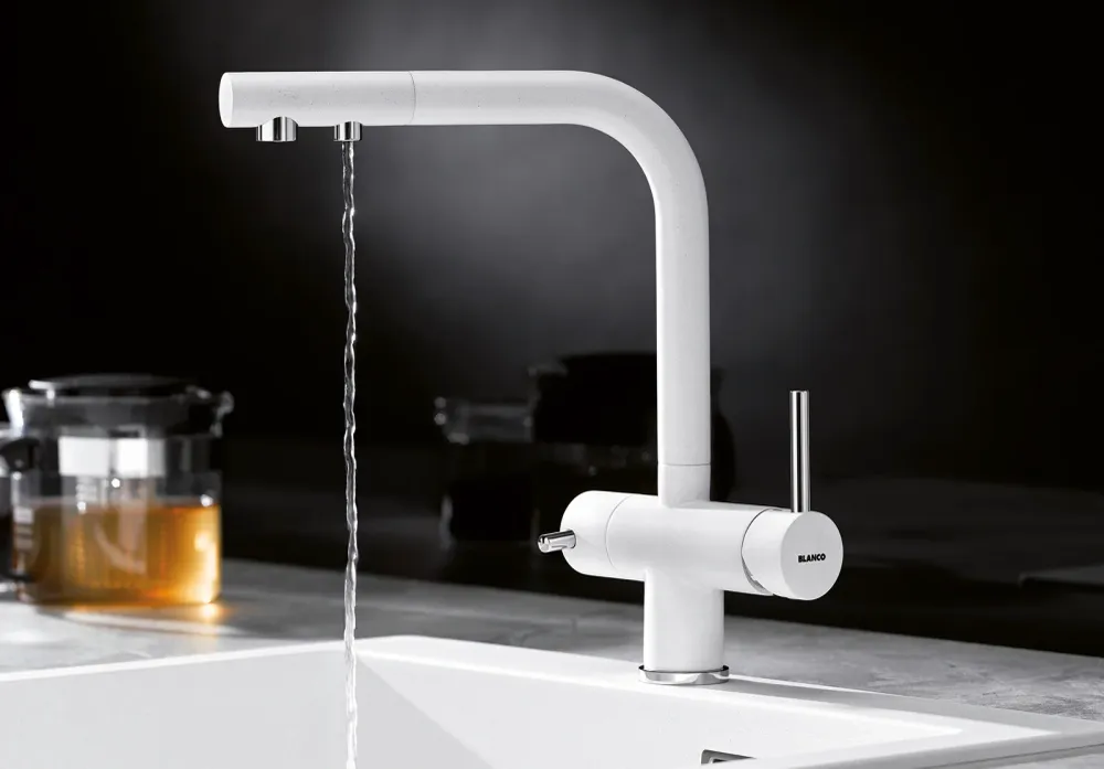 Baterie bucătărie Blanco FONTAS II Filter – satin platinum HD