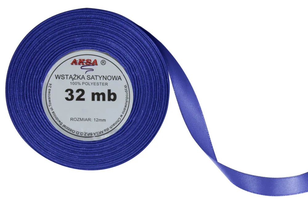 Panglică de satin BLUE 12mm