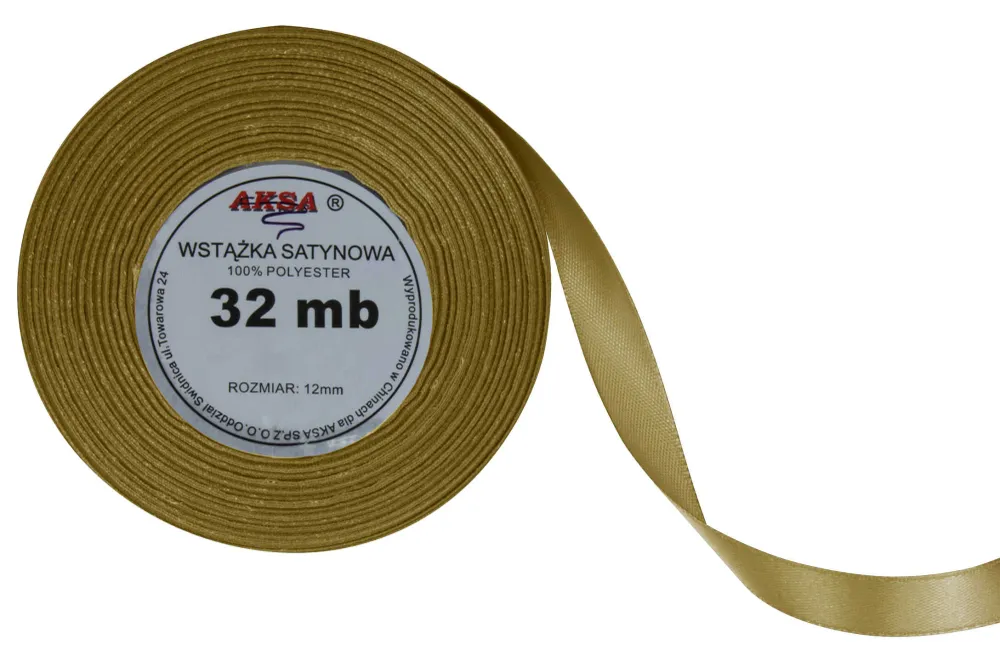 Panglică de satin GOLD 12mm