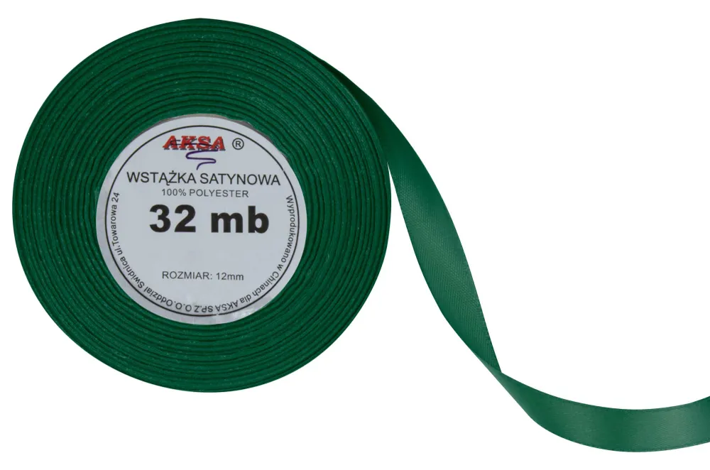 Panglică de satin VERDE 12mm