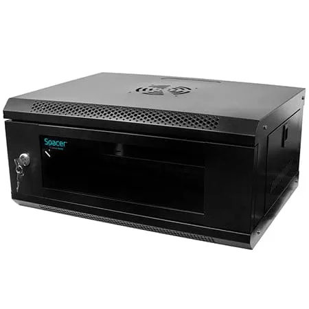 Rack extern Spacer KOM-SPCW4U | Negru