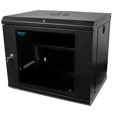 Rack extern Spacer KOM-SPCW9U | Negru
