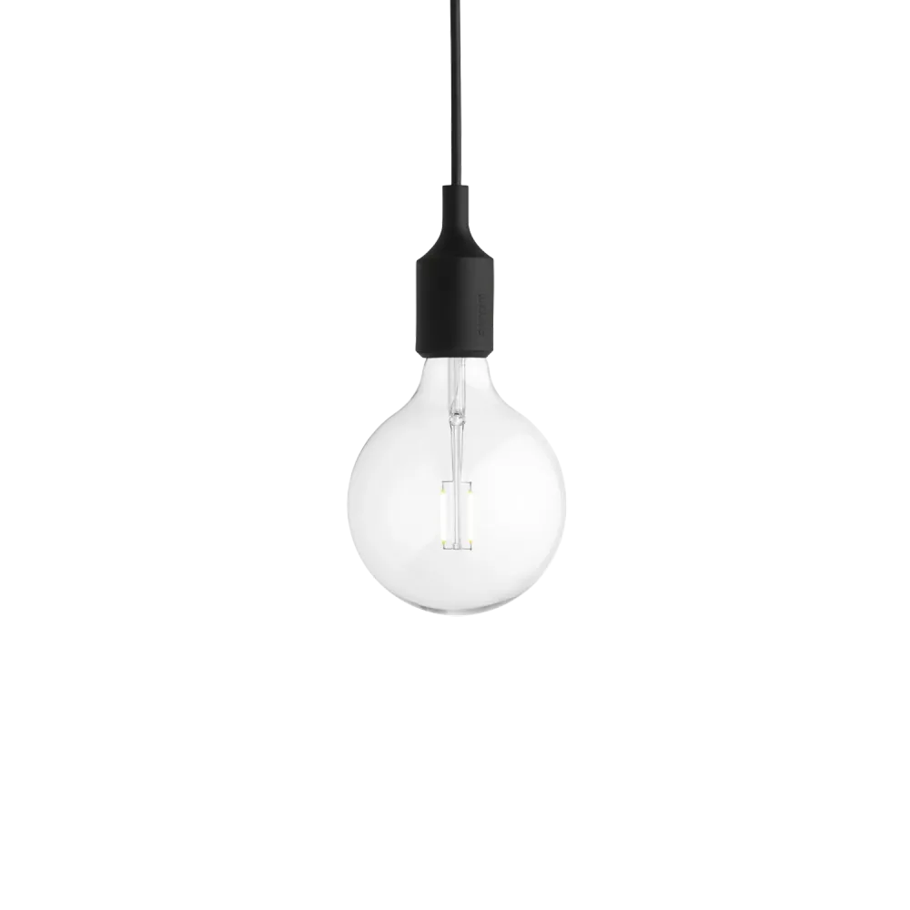 Corp de iluminat suspendat E27 - Negru