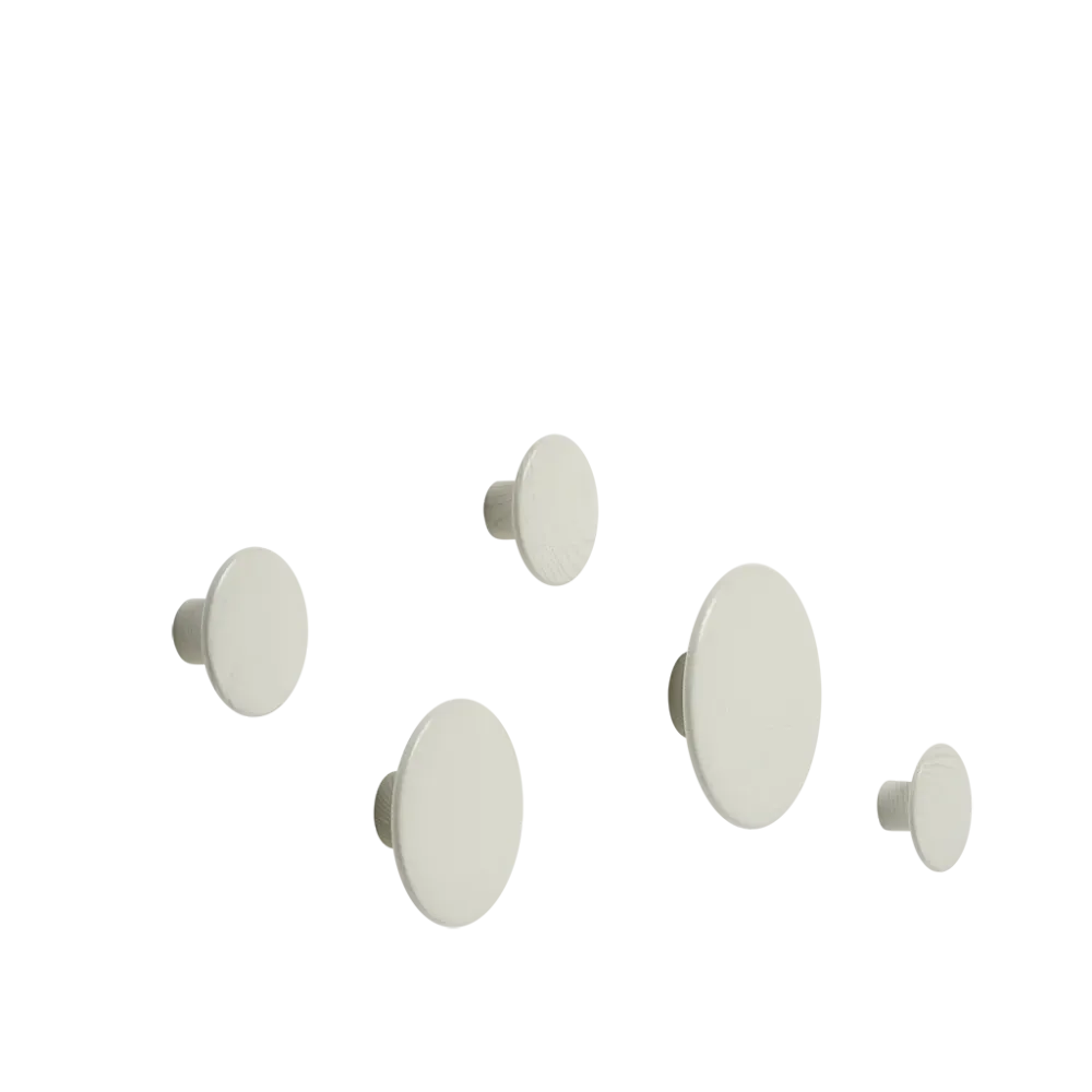 Dots Wood Set de 5 - Alb