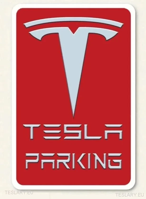 Tesla Parking - Semn metal