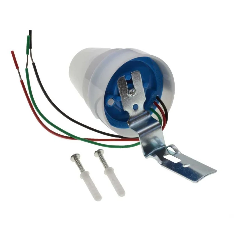 Senzor crepuscular 220V de lumina, alb 360˚