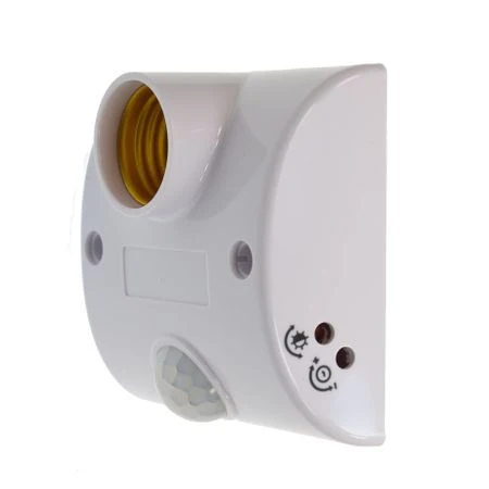 Senzor Mișcare Soclu E27 Reglabil, 360°, Detectare Automată, Alb