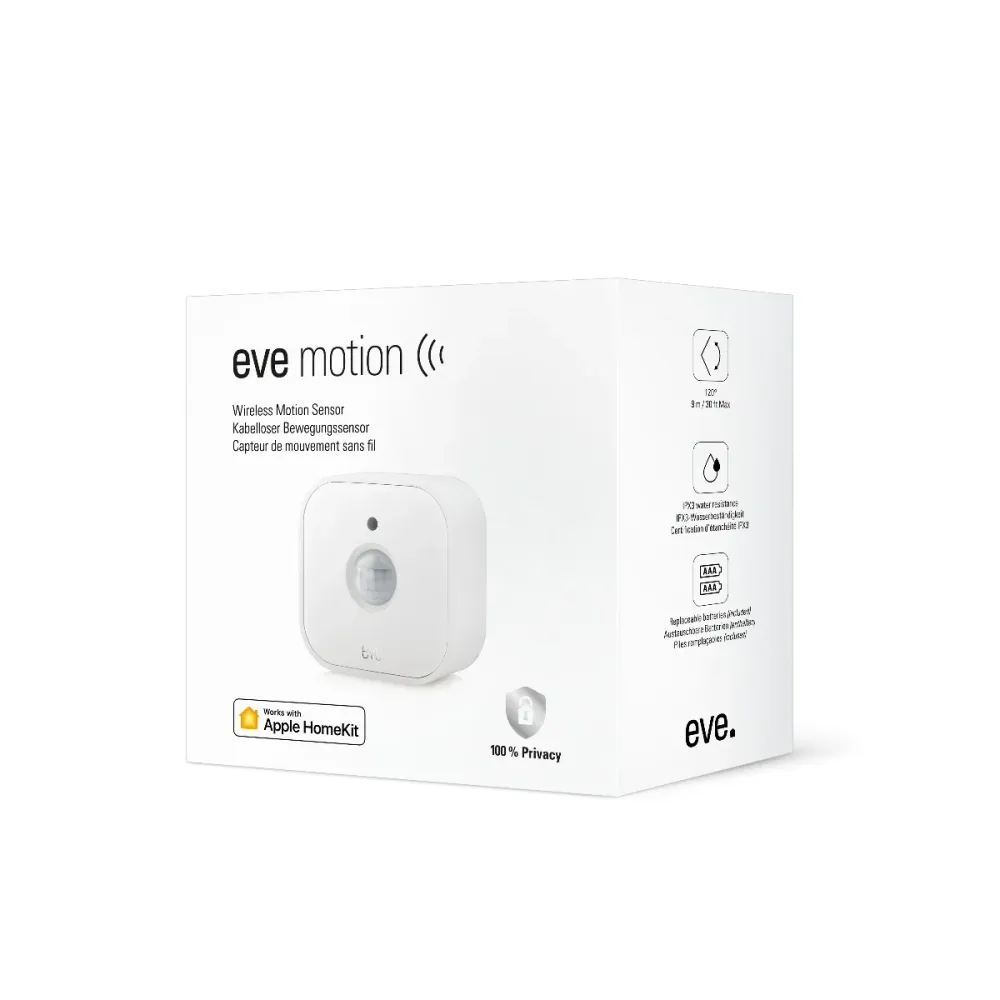 Senzor de miscare Eve Motion Wireless Sensor - IPX3 water resistance - Tread compatible