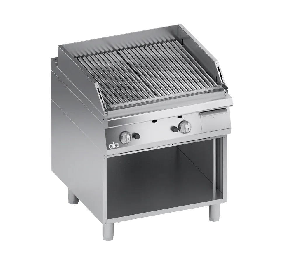 Gratar cu roca vulcanica, cu baza deschisa, 23 kW