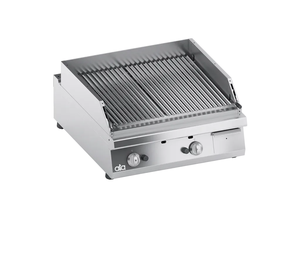 Gratar cu roca vulcanica, cu baza deschisa, model de banc, 23 kW