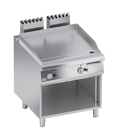 Plita fry top neted, cu baza deschisa, 12 kW