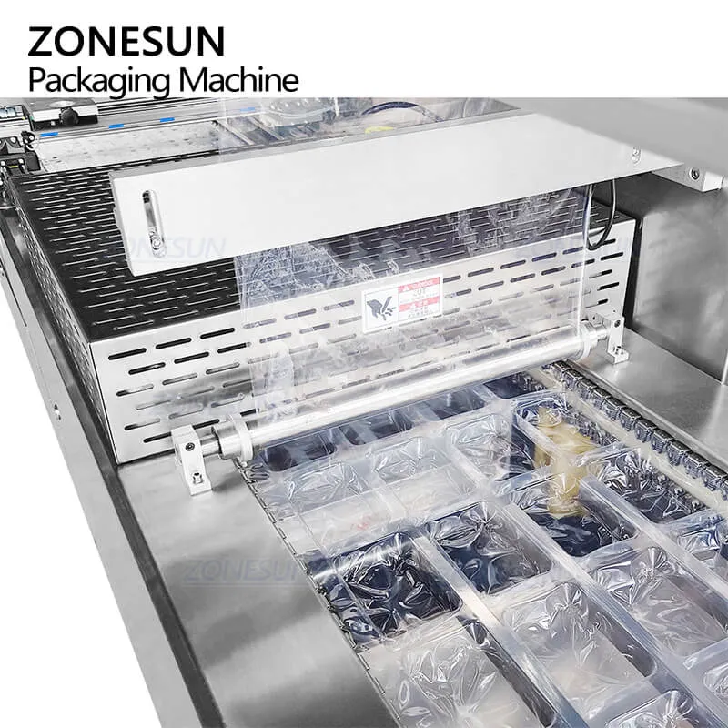 ZONESUN ZS-VPK420 Industrial Automatic Servo Driven Food Thermoforming Vacuum Packaging Machine