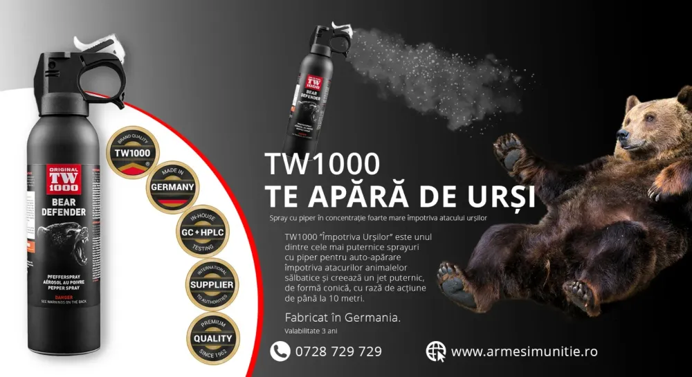 Spray anti-urs TW1000 Bear Defender 225 ml SET 2 bucati