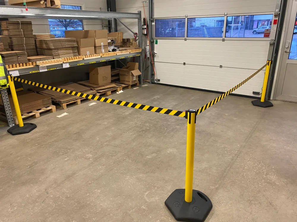 Set bariere - Basic Signal - 10x3m bandă retractabilă